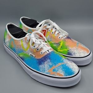 NEW Mens Vans Authentic Retro Mart True White Multicolor Sneaker Shoes Size 11.5